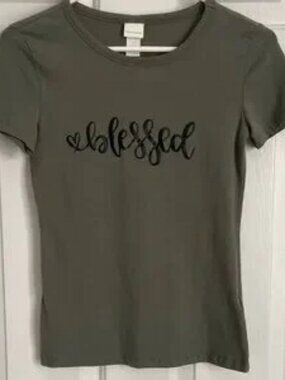 Blessed Olive Green T-Shirt